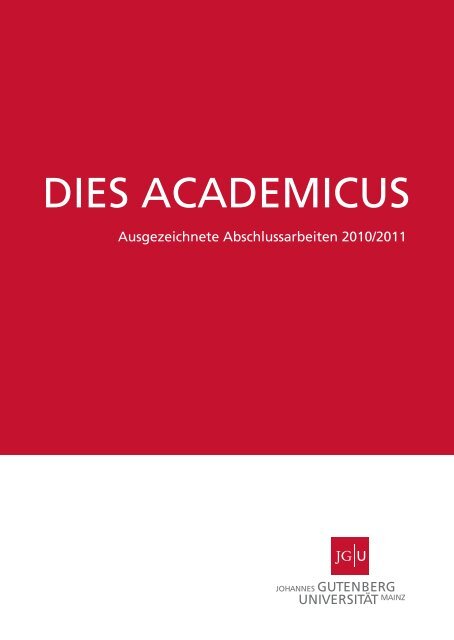 Dies Academicus 2011 - Johannes Gutenberg-UniversitÃ¤t Mainz