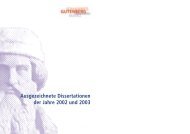 Ausgezeichnete Dissertationen der Jahre 2002 und 2003