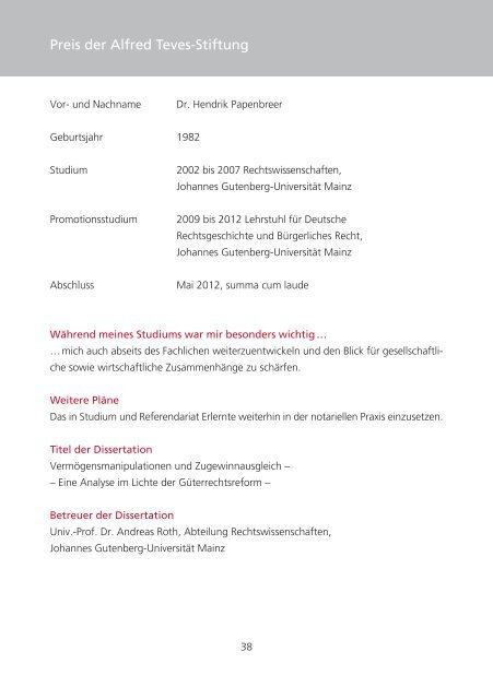 Ausgezeichnete Abschlussarbeiten 2012/2013 - Johannes ...