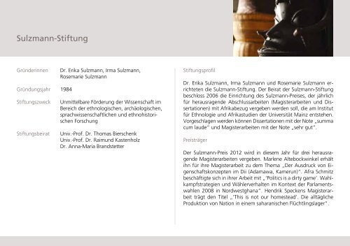 WEGE IN DIE ZUKUNFT: - Johannes Gutenberg-UniversitÃ¤t Mainz