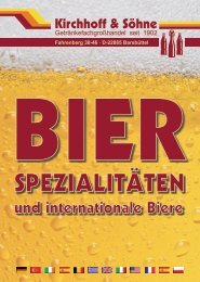 Spezialitäten und internationale Biere bei Kirchhoff & Söhne