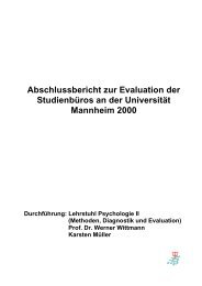 Evaluation - Roland Waha - UniversitÃ¤t Mannheim