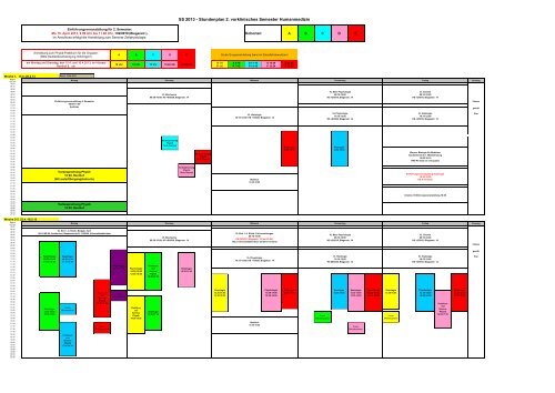 SS 2013 - Stundenplan 2. vorklinisches Semester ... - Uni-marburg.de