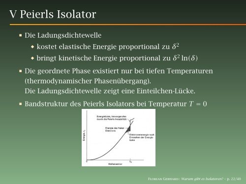 Warum gibt es Isolatoren? - Philipps-Universität Marburg