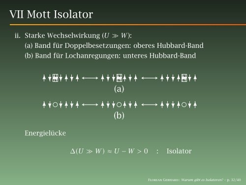 Warum gibt es Isolatoren? - Philipps-Universität Marburg