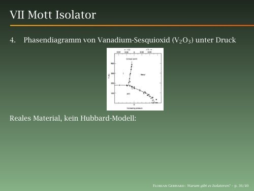 Warum gibt es Isolatoren? - Philipps-Universität Marburg