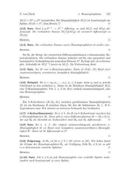 Differenzierbare Mannigfaltigkeiten - Mathematisches Institut