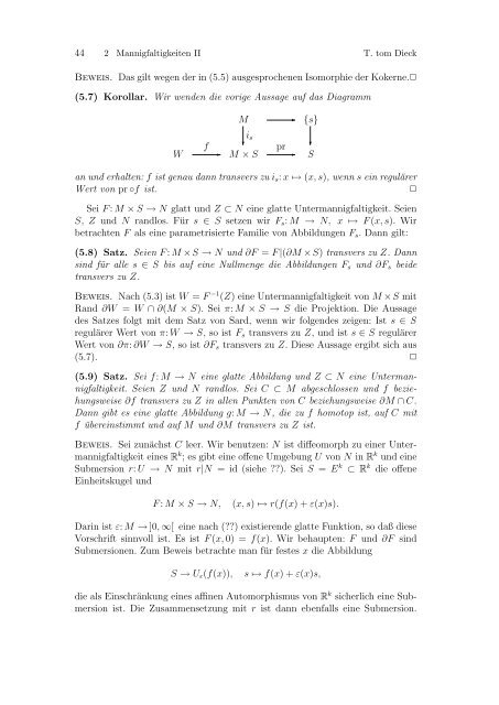 Differenzierbare Mannigfaltigkeiten - Mathematisches Institut