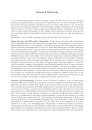 Research statement (short version)