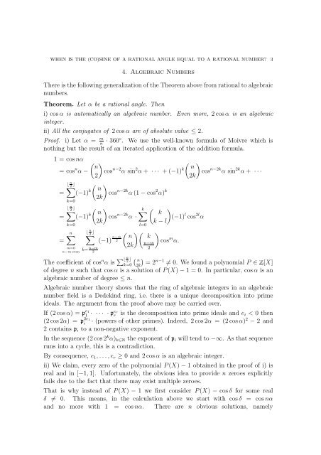 SINE OF A RATIONAL ANGLE EQUAL TO A RATIONAL NUMBER?