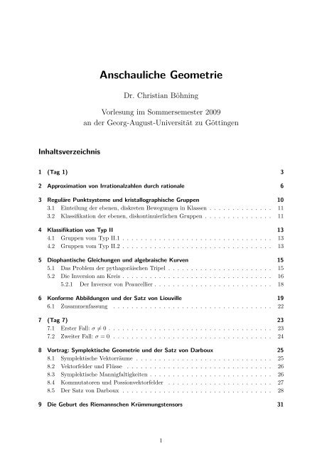 Anschauliche Geometrie