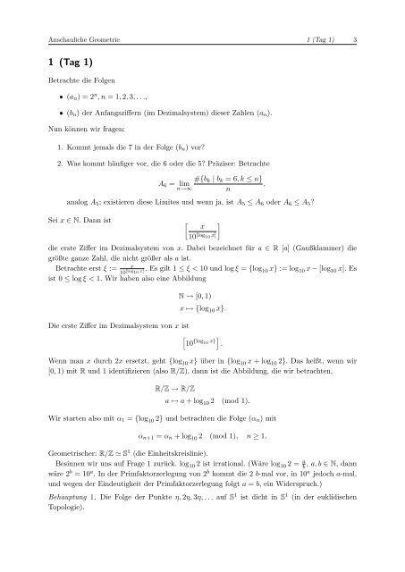 Anschauliche Geometrie