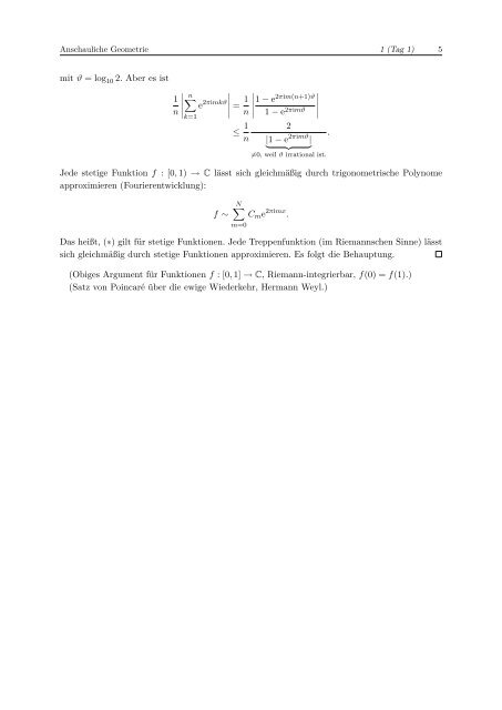 Anschauliche Geometrie