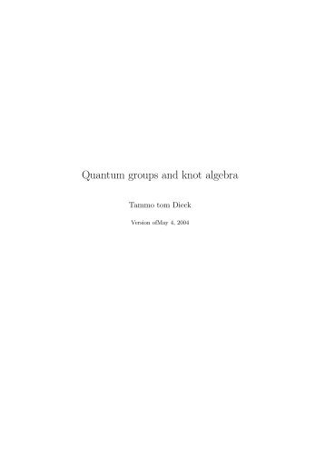 Quantum groups and knot algebra