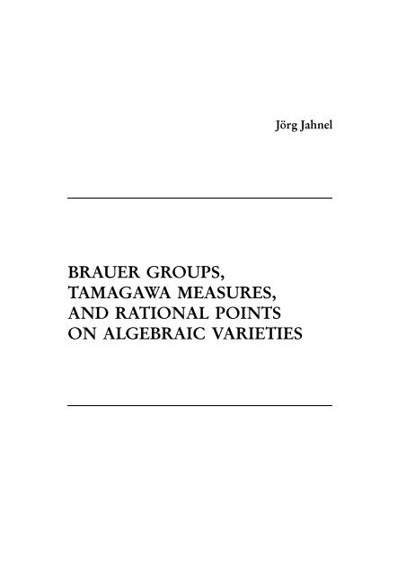 brauer groups, tamagawa measures, and rational points