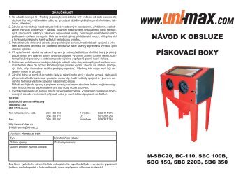 NÃVOD K OBSLUZE - Uni-max.cz