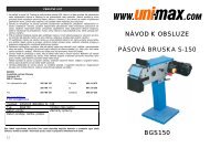 NÃVOD K OBSLUZE PÃSOVÃ BRUSKA S-150 BGS150 - Uni-max.cz