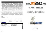 NÃVOD K OBSLUZE PÃSKOVACÃ PISTOLE MINI BD178 - Uni-max.cz