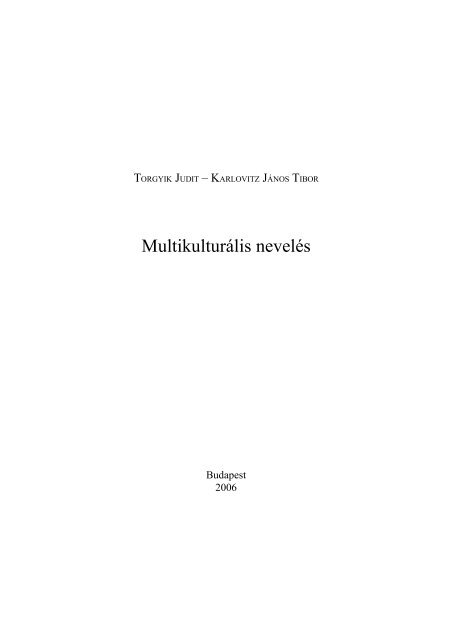 MultikulturÃ¡lis nevelÃ©s - Miskolci Egyetem