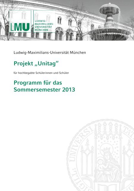 Sommersemester 2013 - LMU München