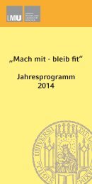 „Mach mit - bleib fi t“ Jahresprogramm 2014 - LMU