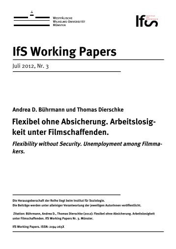 IfS Working Papers - Westfälische Wilhelms-Universität Münster