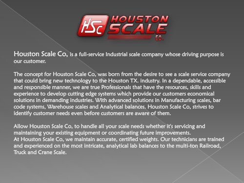 Houston Industrial Scale Company