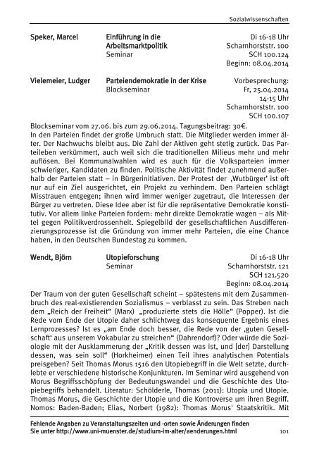 Studium im Alter - Westfälische Wilhelms-Universität Münster