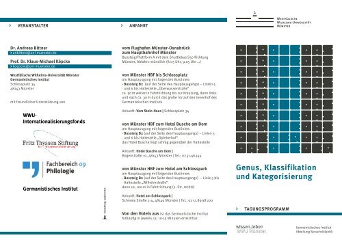 Tagungsprogramm - Westfälische Wilhelms-Universität Münster
