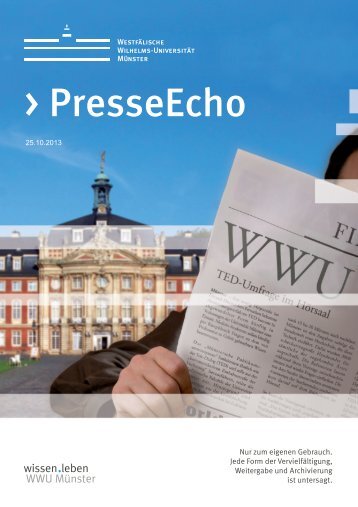 PresseEcho - Westfälische Wilhelms-Universität Münster