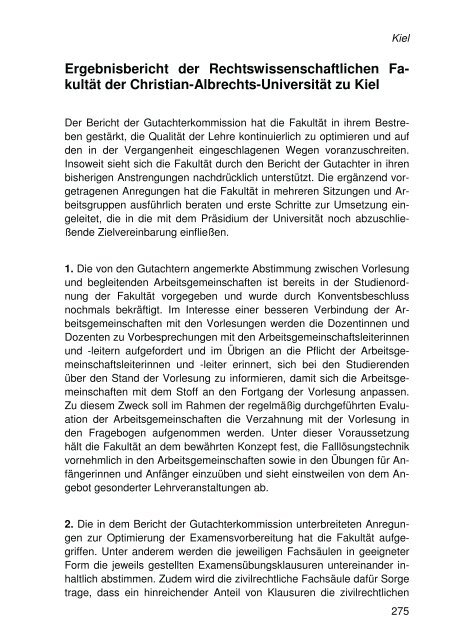 Evaluation von Studium und Lehre im Fach Rechtswissenschaft ...