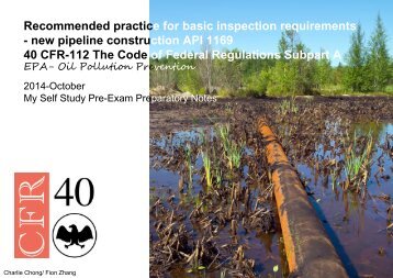 API 1169-Part 40 CFR 112 -EPA Oil Pollution Prevention