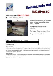 Exposure - TYPE BASF FIII for Flexo-printing-plates - Flexo-Technic