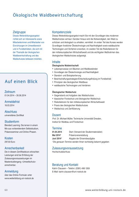 Weiterbildungs- programm - Universität Rostock