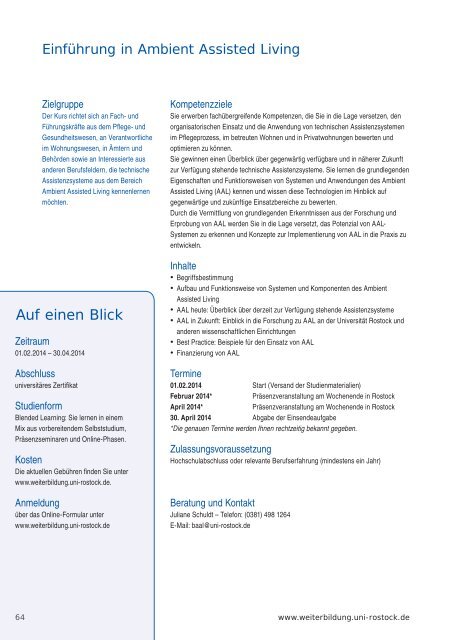 Weiterbildungs- programm - Universität Rostock