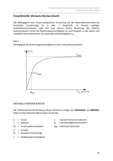 Biochemie Praktikum I