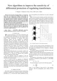 New algorithms to improve the sensitivity of differential protection of ...