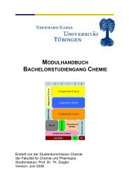 modulhandbuch bachelorstudiengang chemie - UniversitÃ¤t TÃ¼bingen