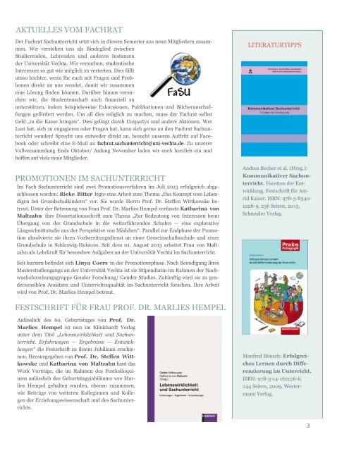 Newsletter Oktober 2013_131007 - Universität Vechta