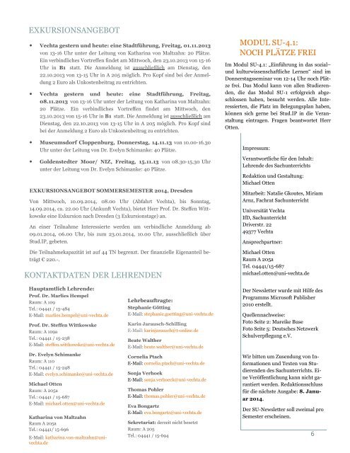 Newsletter Oktober 2013_131007 - Universität Vechta