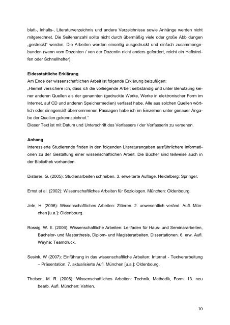 Leitfaden zur Gestaltung einer ... - Universität Vechta