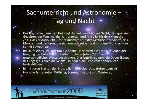 Sternstunden Astronomische Sachverhalte für ... - Universität Vechta