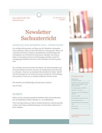 SU-Newsletter_November 2012 - Universität Vechta