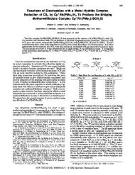 Reactions of electrophiles with a metal-hydride complex. Reduction ...