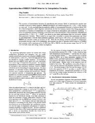 Approximation of RRKM Falloff Behavior by Interpolation Formulas