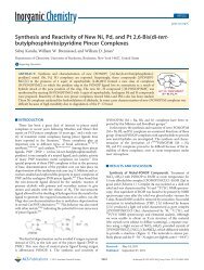 Synthesis and Reactivity of New Ni, Pd, and Pt 2, 6-Bis (di-tert ...