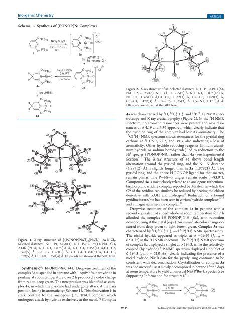 Synthesis and Reactivity of New Ni, Pd, and Pt 2, 6-Bis (di-tert ...