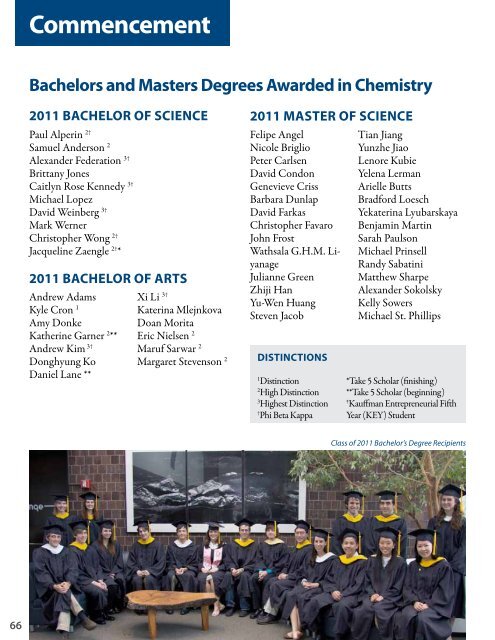 Commencement - Chemistry - University of Rochester