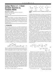 Isotope Effects in C-H Bond Activation Reactions by Transition Metals