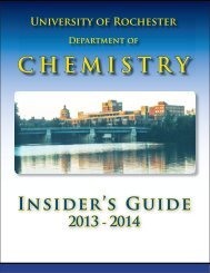 The Insider's Guide - Chemistry - University of Rochester